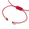 Christmas Glass Braided Bead Bracelets BJEW-JB10892-01-4