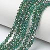 Electroplate Glass Beads Strands EGLA-A034-T4mm-J01-1
