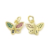 Brass Micro Pave Colorful Cubic Zirconia Charms KK-E068-VF097-1