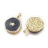 Brass Enamel Pendants X-KK-K248-02A-G-2