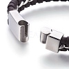 Leather Braided Cord Bracelets BJEW-E350-08A-3