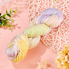 1 Skein 80% Wool 20% Acrylic Fiber Rainbow Segment Dyed Yarn OCOR-TA0003-02E-7