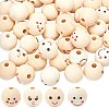Wood European Beads WOOD-GF0002-24B-1