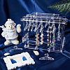 Assembled Transparent Acrylic Earring Display Stands EDIS-WH0021-12-5