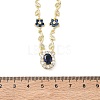 Brass Pave Cubic Zirconia Flower Pendant Necklaces NJEW-C121-04A-02G-5