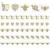50Pcs 5 Styles Rack Plating Alloy Pendants FIND-CA0007-30-1