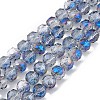 Transparent Electroplate Glass Beads Strands EGLA-F154-HR01-1