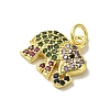 Real 18K Gold Plated Brass Pave Cubic Zirconia Pendants KK-M283-02B-02-2