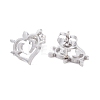 Non-Tarnish Heart 304 Stainless Steel Stud Earrings for Women EJEW-Z017-05P-2