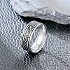 201 Stainless Steel Scale Pattern Finger Rings for Men FS-WGDD078-01-3