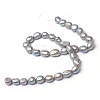 Oval Natural Cultured Freshwater Pearl Beads Strands X-PEAR-R015-28-1