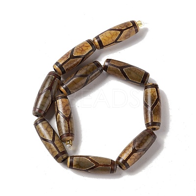 Tibetan Style dZi Beads Strands G-A024-01T-1