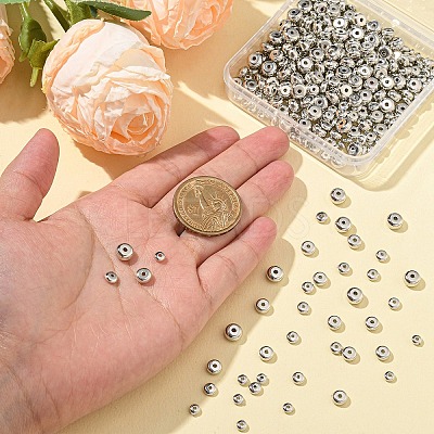 400Pcs 4 Styles CCB Plastic Spacer Beads CCB-YW0001-43G-1