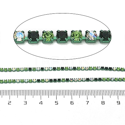 Iron Rhinestone Cup Chains RB-CBA10DB-01A-1