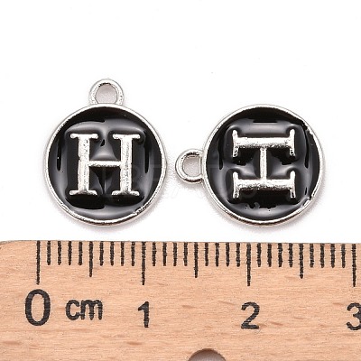 Platinum Plated Alloy Charms X-ENAM-S118-02H-P-1