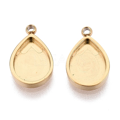304 Stainless Steel Pendant Cabochon Component STAS-Q113-23C-G-1