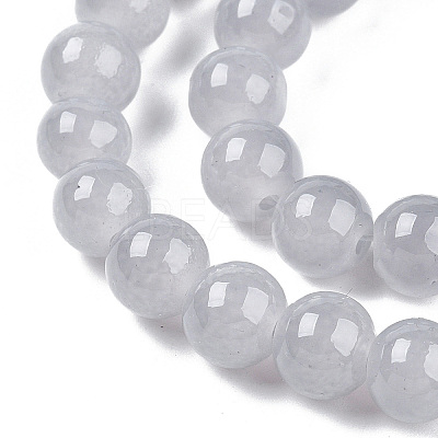 Baking Paint Imitation Jade Glass Round Bead Strands DGLA-Q021-8mm-43-1
