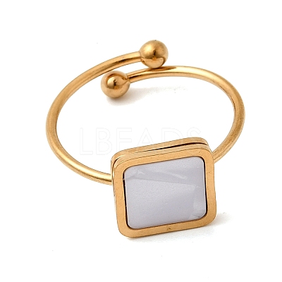 304 Stainless Steel Cuff Open Rings for Women RJEW-B161-01G-02-1