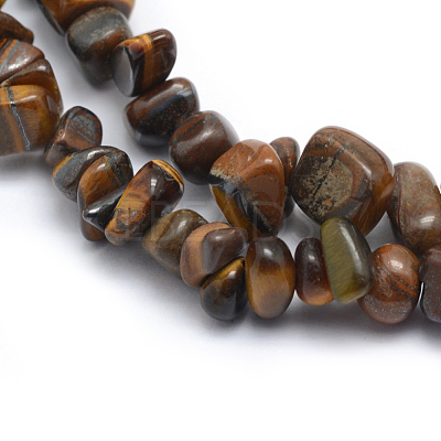 Natural Tiger Eye Beads Strands X-G-P332-45-1
