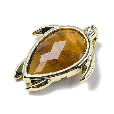 Natural Tiger Eye Pendants G-U019-02G-05-1