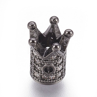 Brass Micro Pave Cubic Zirconia Beads ZIRC-F088-029B-1