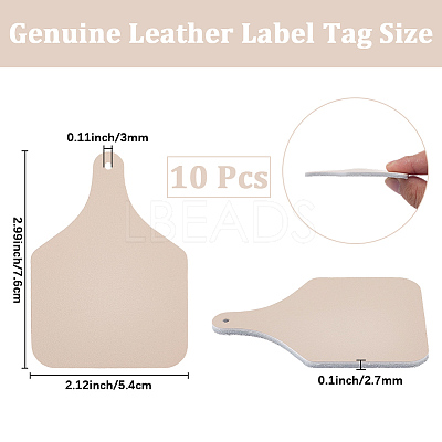 Leather Label Tags AJEW-CL0003-23A-1