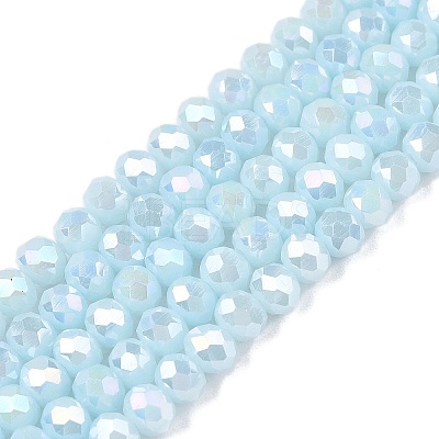 Electroplate Glass Beads Strands EGLA-A044-P4mm-B06-1