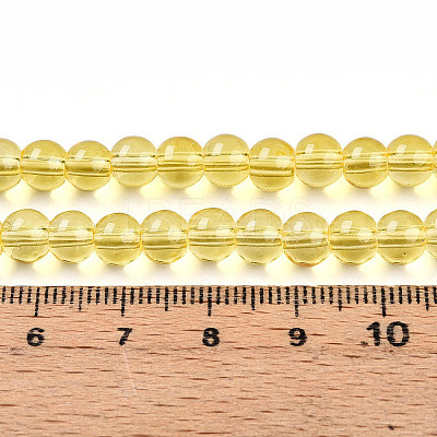 Baking Paint Transparent Glass Beads Strands DGLA-N006-6mm-04-1