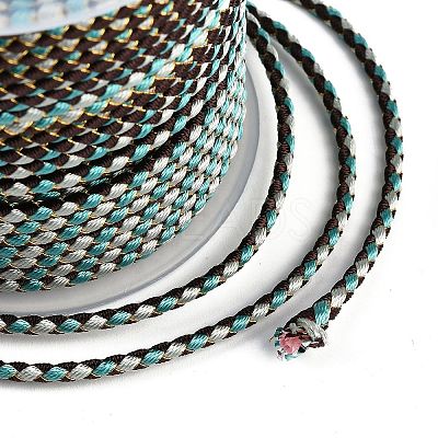 11M Polyester Braided Cord with Cotton Core & Metallic Thread OCOR-Z006-01-13-1