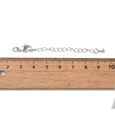 Rack Plating Brass Ends with Chain and Clasps KK-F873-01P-01-1