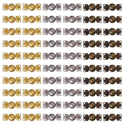 60Pcs 3 Colors Alloy Snap Lock Clasps FIND-GL0002-01-1