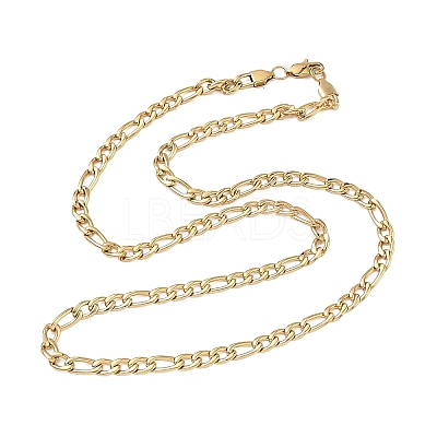 6MM 304 Stainless Steel Figaro Chain Necklaces NJEW-G203-02G-1