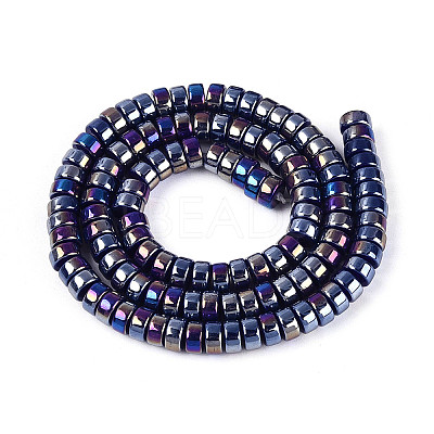 AB Color Plated Opaque Glass Beads Strands LS-GLAA-T026-3x6mm-P09-1