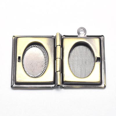 Brass Locket Pendants KK-F717-39AB-NR-1