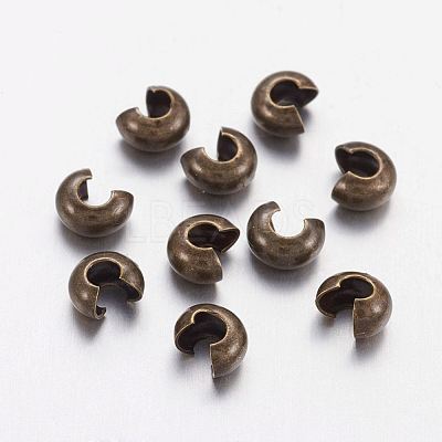 Brass Crimp Beads Covers KK-H291-NFAB-NF-1