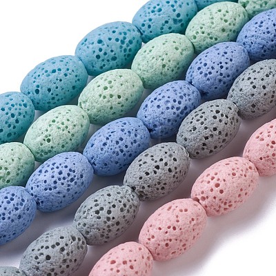 Natural Lava Rock Beads Strands G-F643-A-M-1