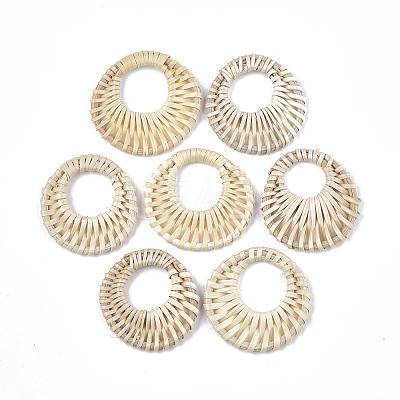 Handmade Reed Cane/Rattan Woven Pendants X-WOVE-T006-060B-1