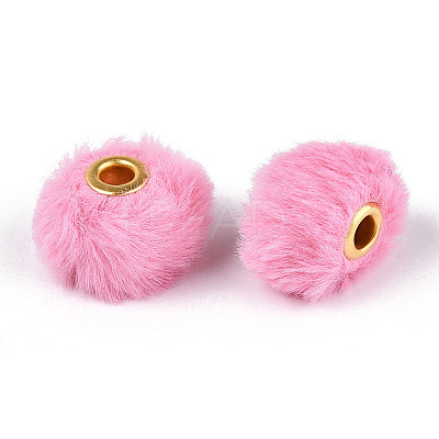 Imitation Rabbit Hair European Beads FIND-WH0126-574A-09-1