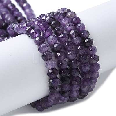 Dyed Natural Malaysia Jade Rondelle Beads Strands G-E316-2x4mm-65-1