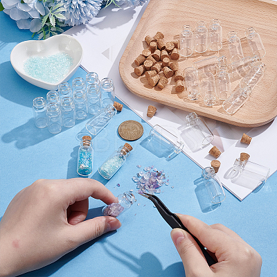 Miniature Glass Bottles AJEW-WH0709-008-1