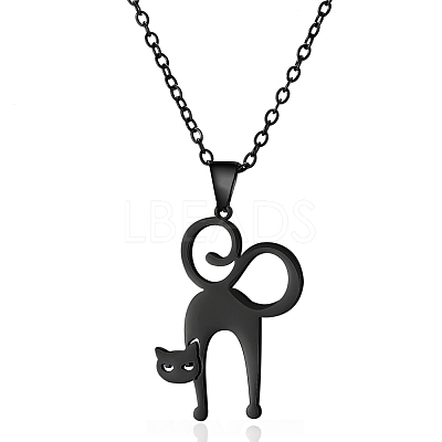Halloween 304 Stainless Steel Laser Cut Pendant Necklaces FS-WG247A7-13-1