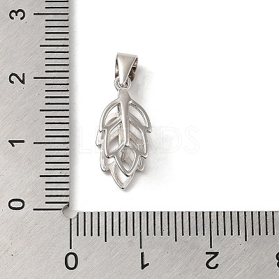 Rhodium Plated Rack Plating 925 Sterling Silver Ice Pick Pinch Bails STER-NH0001-19P-1
