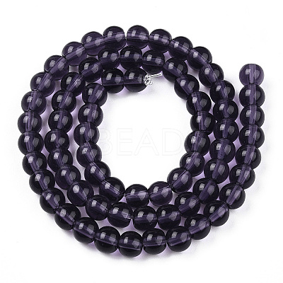Transparent Glass Beads Strands GLAA-T032-T6mm-03-1