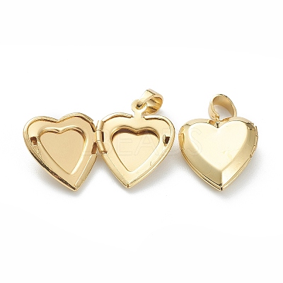 Brass Locket Pendants X-KK-P199-12G-1