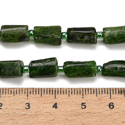 Natural Green Diopsidel Beads Strands GG-CBAA9B4-I02-1