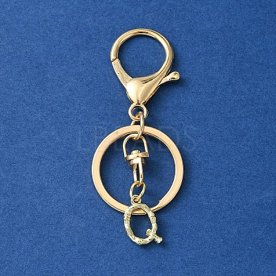 Alloy Initial Letter Charm Keychains KEYC-YW00006-17-1