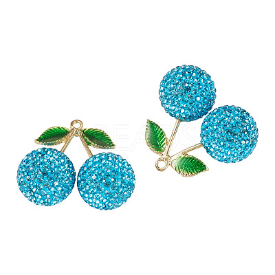 2Pcs Alloy Cherry Charms FIND-TA0009-30B-1