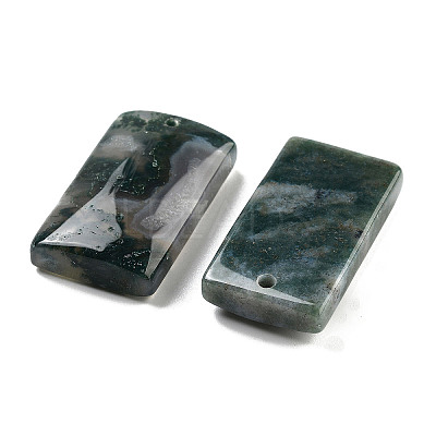 Natural Moss Agate Pendants G-H007-04-1