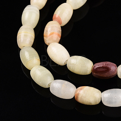 Natural Green Banded Calcite(Afghan Jade) Beads Strands G-N346-02A-12-1