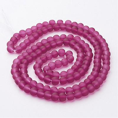 Baking Paint Transparent Glass Bead Strands X-GLAA-S031-6mm-39-1